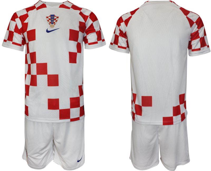 Men 2022 World Cup National Team Croatia home white blank Soccer Jerseys->argentina jersey->Soccer Country Jersey